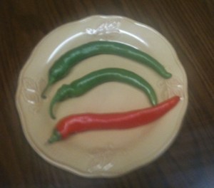 Hot Peppers from our garden