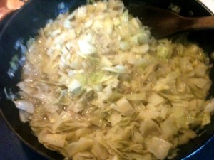 simmered cabbage
